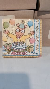 Vintage 1997 Arthur Birthday Beverage Napkins Case of 12 Packs 16 Ct Each Sealed